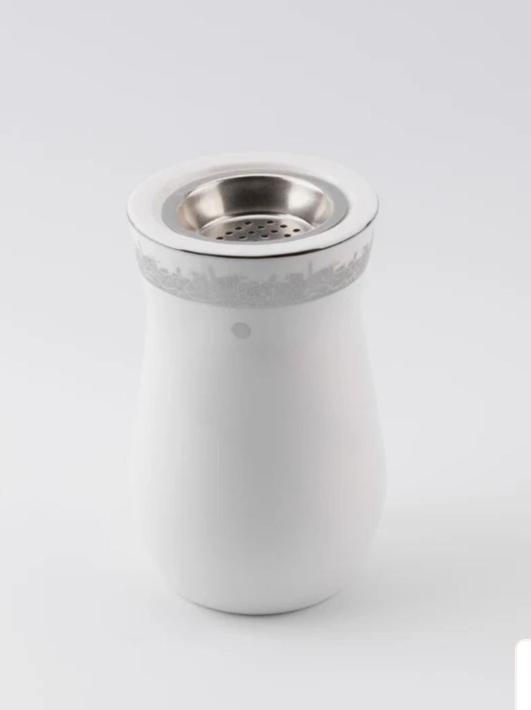 Incense Burner White & Silver