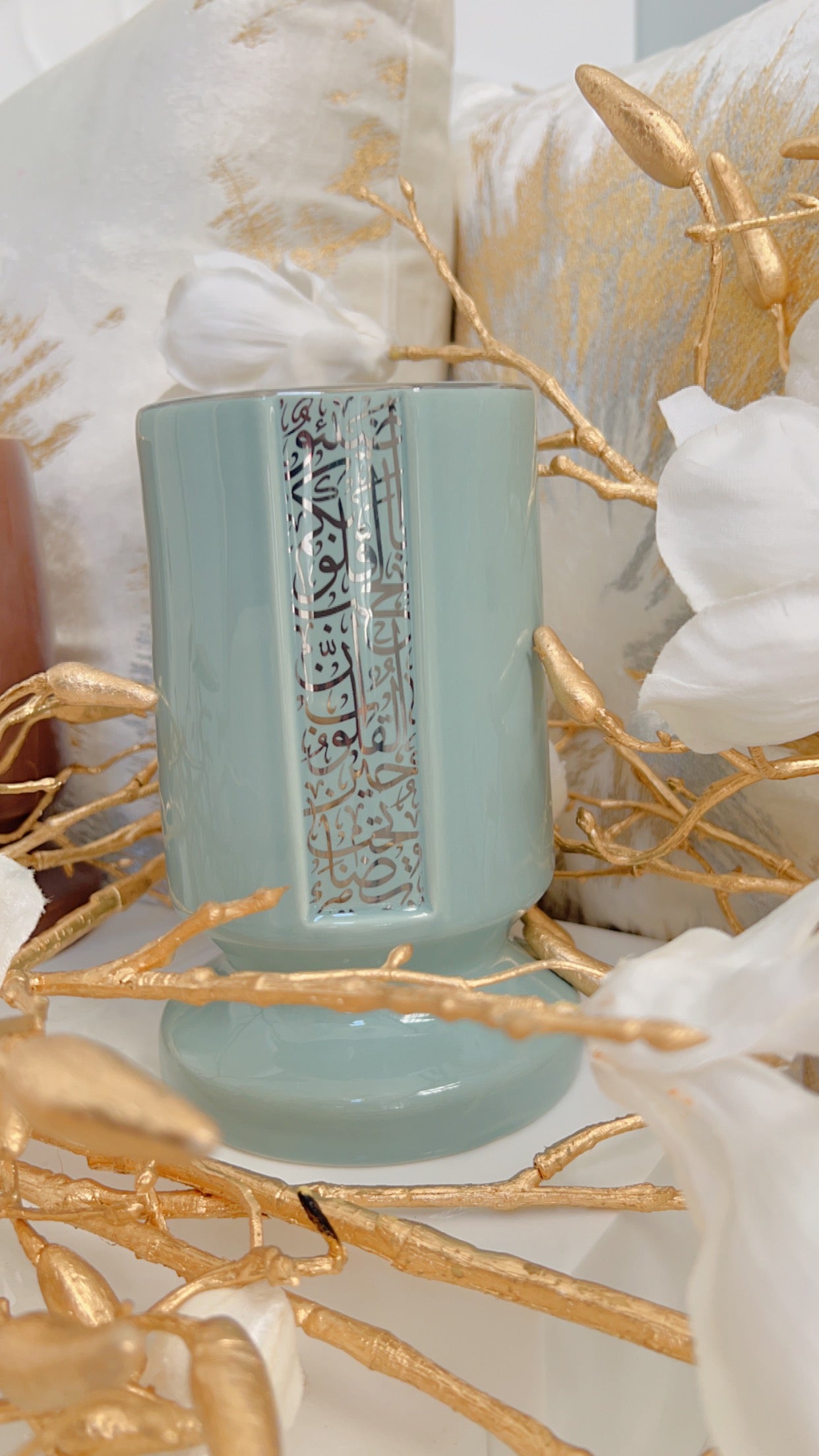 Luxury Incense Burner Blue & Silver