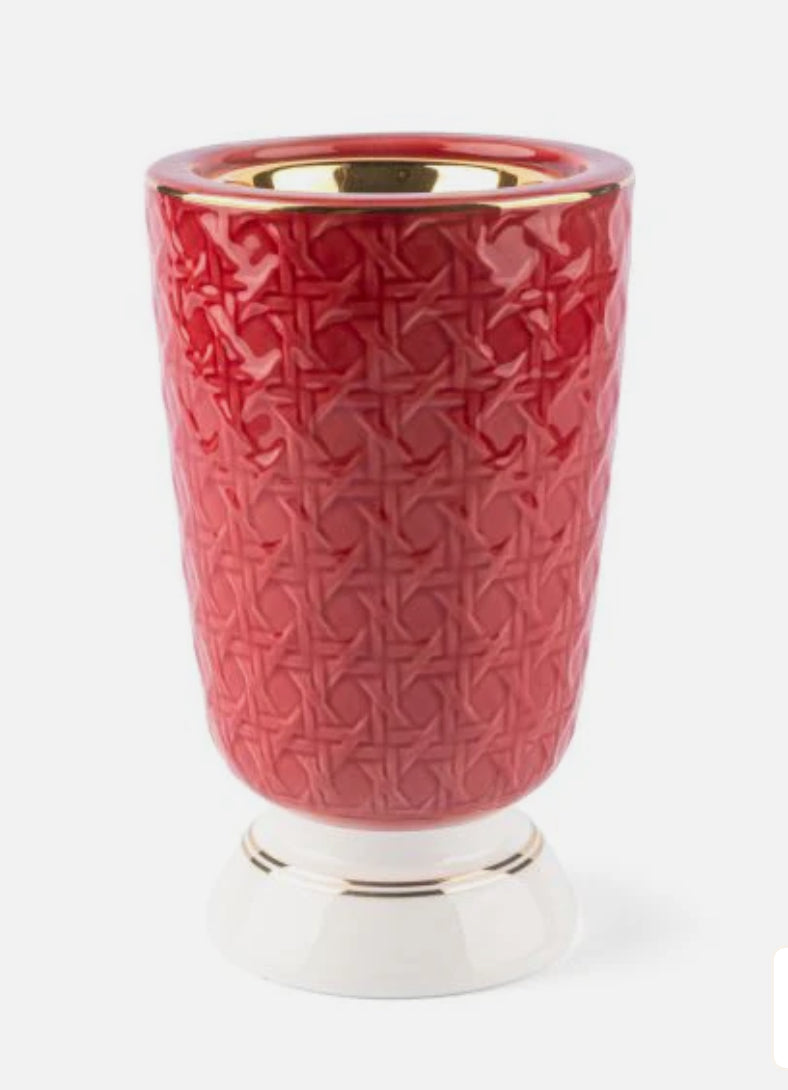 Luxury Textured Incense Burner Red & Gold