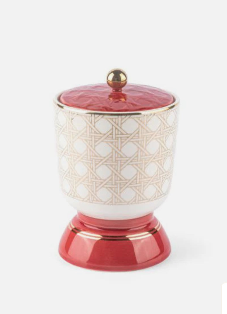 Luxury Textured Incense Burner Red & Gold