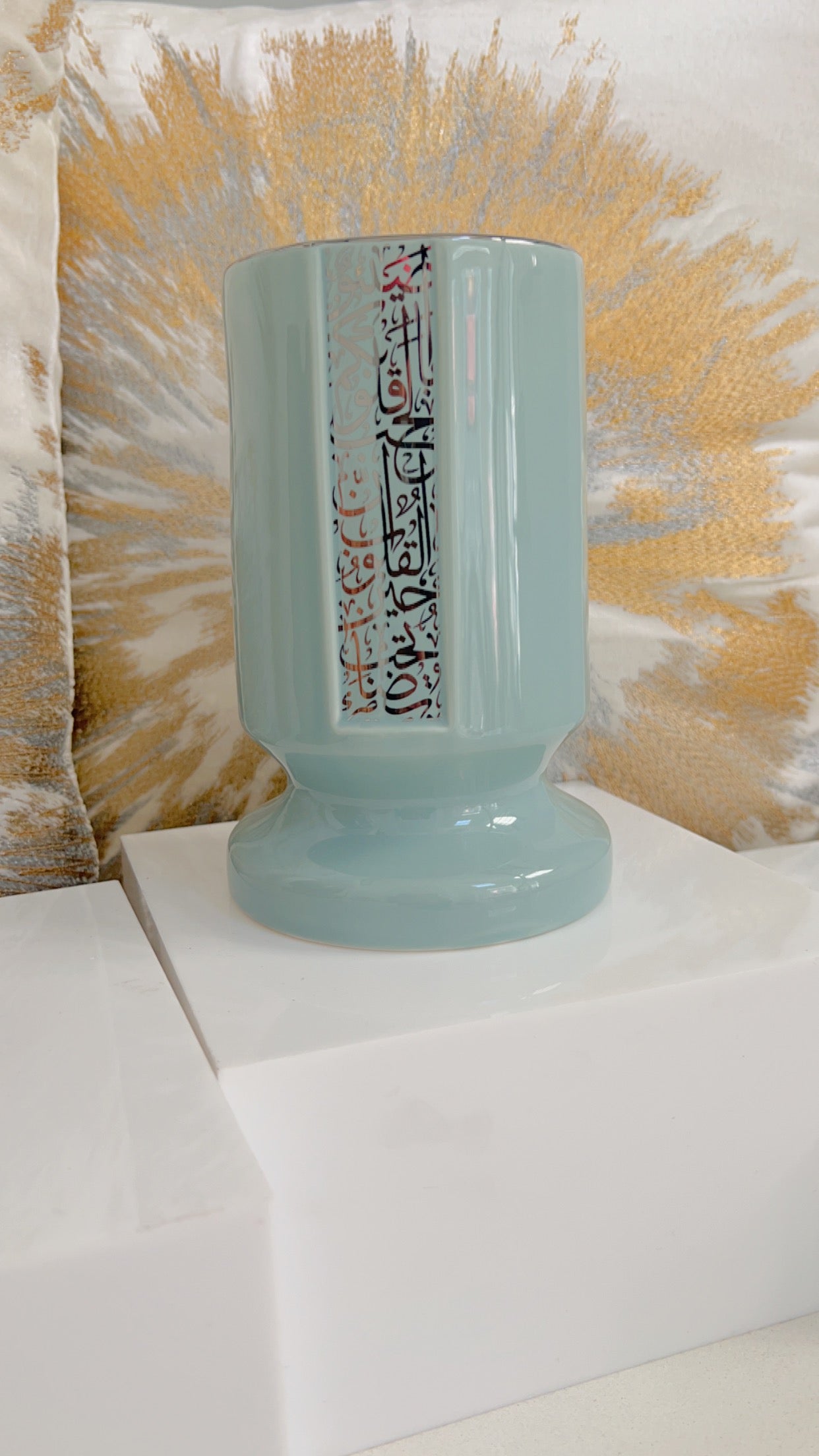 Luxury Incense Burner Blue & Silver