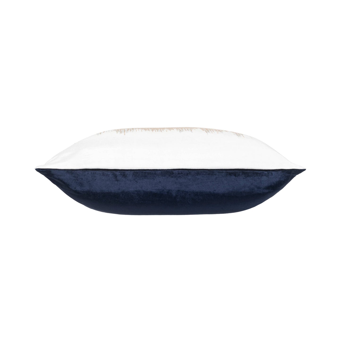 Mira Ivory Navy Velvet Pillow