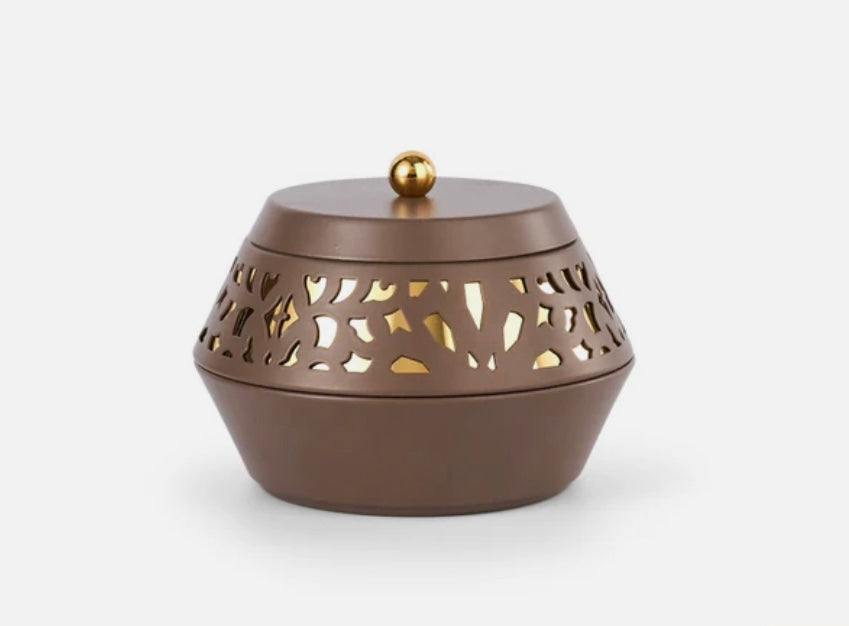 Luxury Incense Burner Brown &Gold