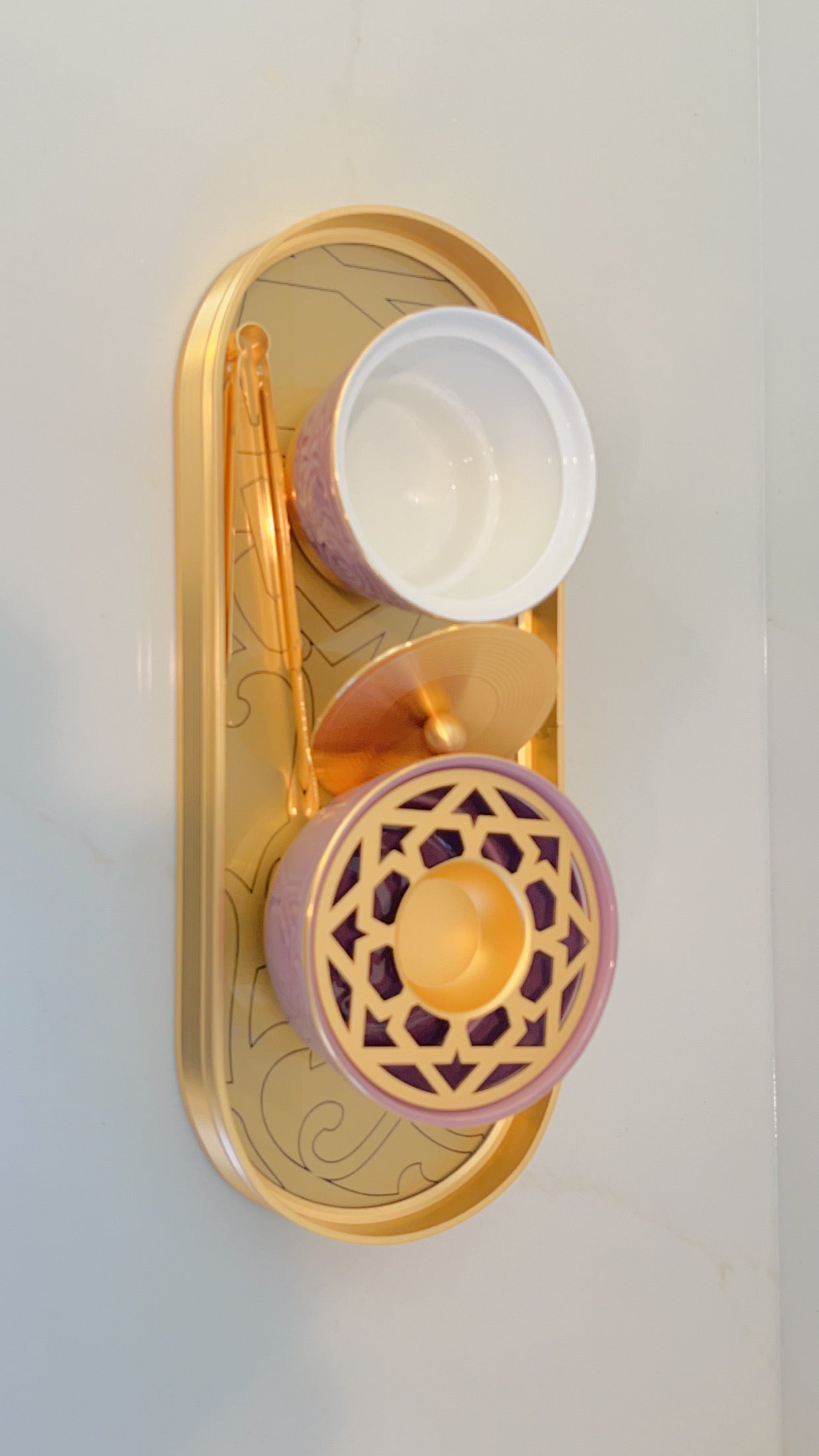 Luxury Incense Burner Set Glossy Purple