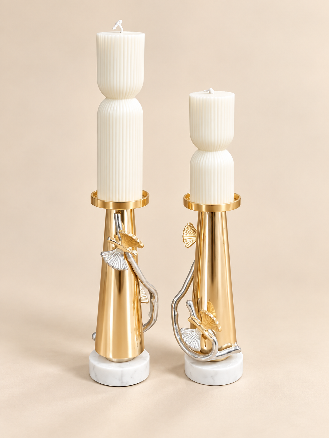Aurelia Gold Butterfly Candle Holders, Set of 2