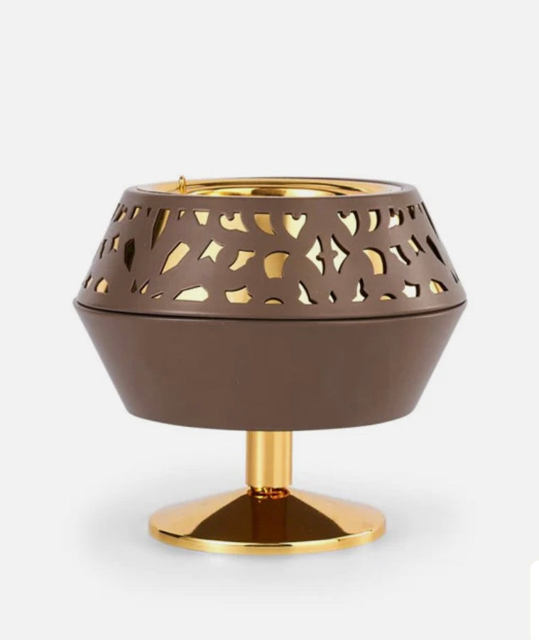 Luxury Incense Burner Brown &Gold