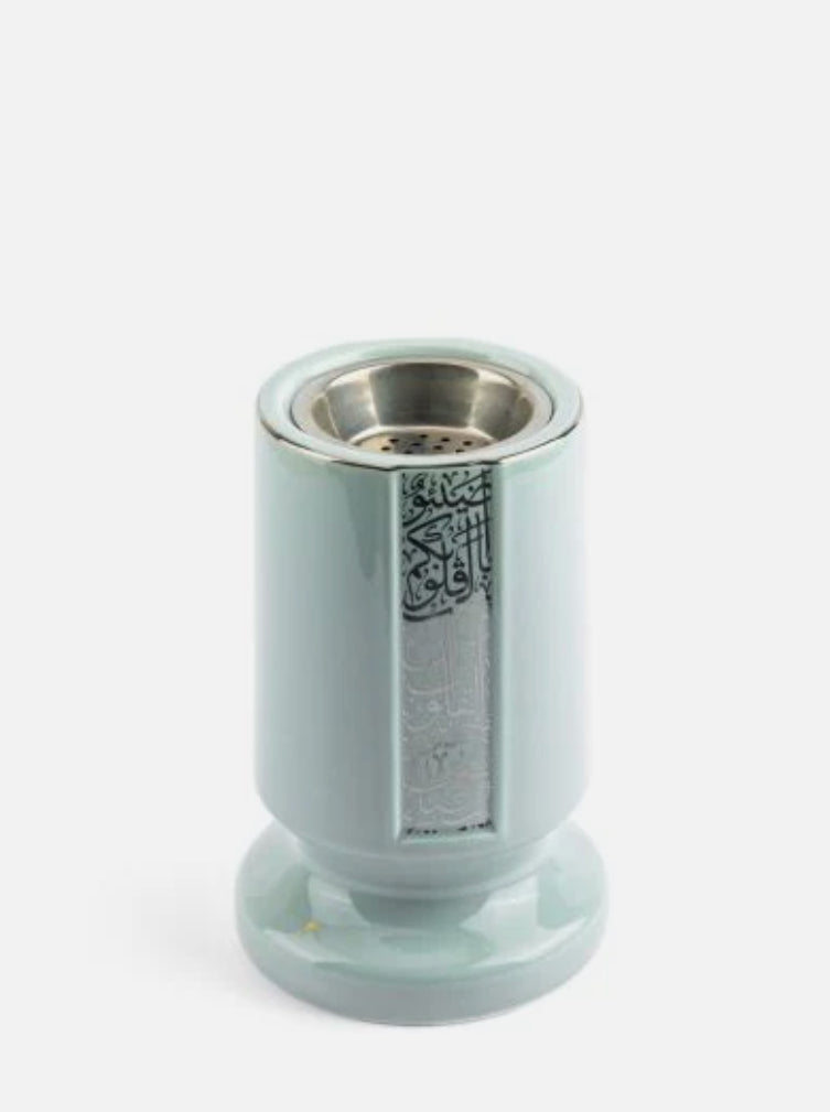 Luxury Incense Burner Blue & Silver