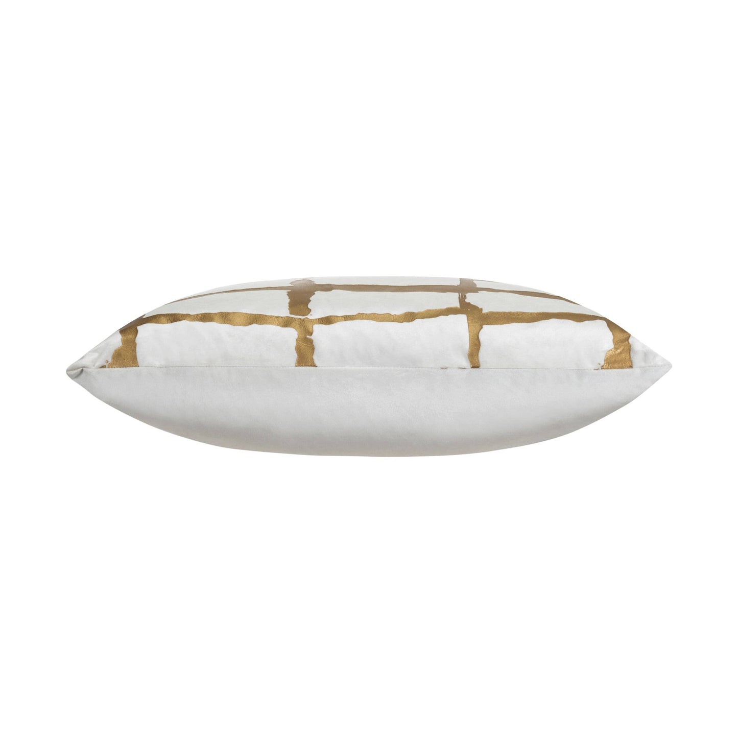 Oslo White Gold Velvet Pillow