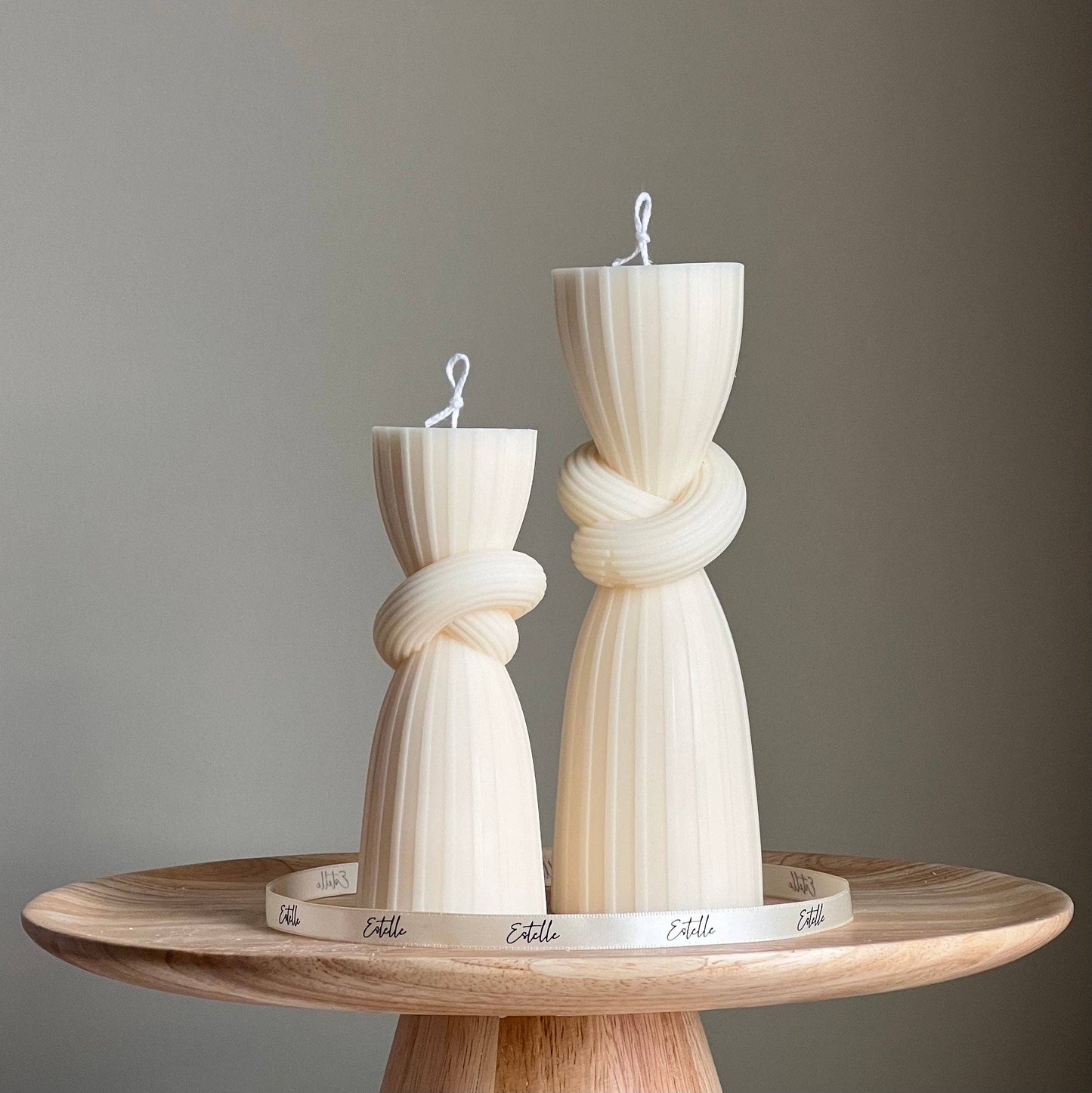 Knot Tall Pillar Candle Set