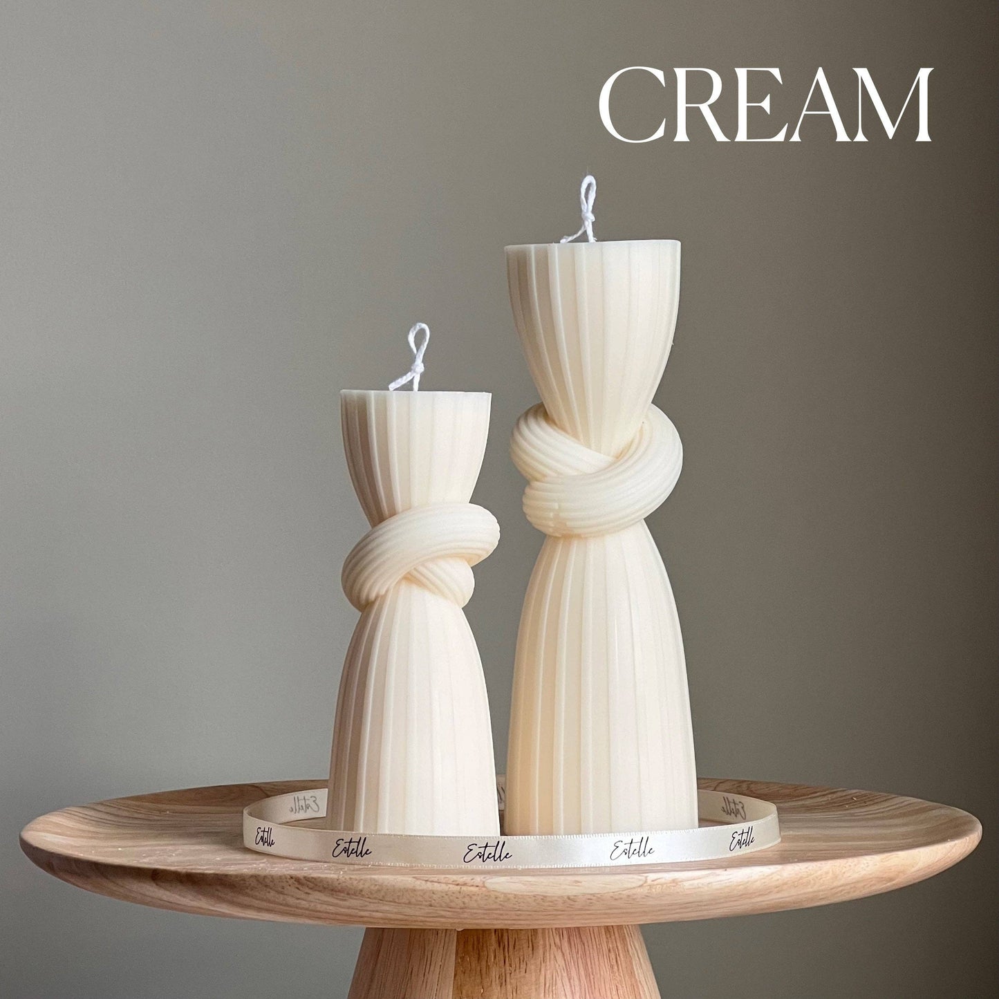 Knot Tall Pillar Candle Set