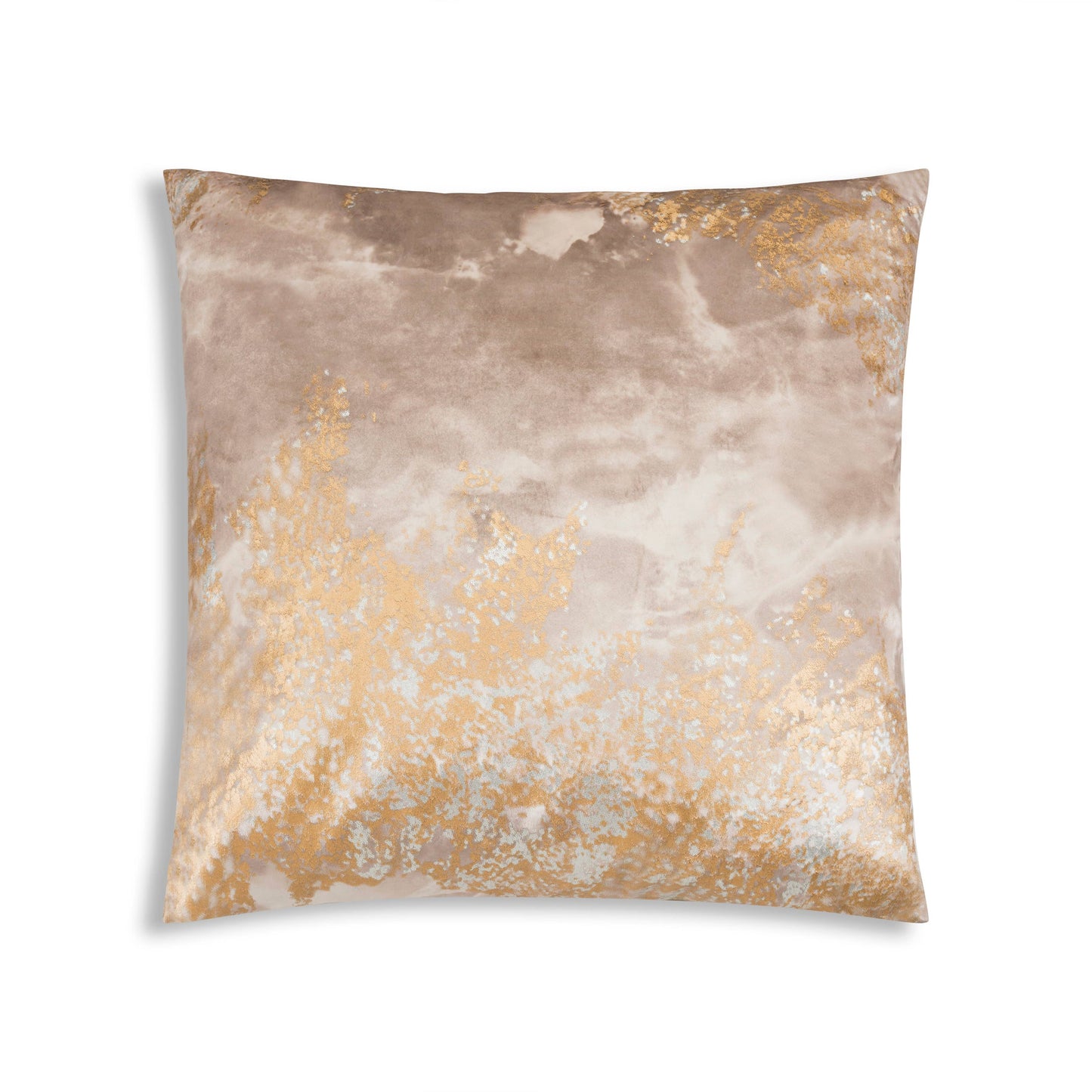 Zen Gold Silver Velvet Printed  Pillow
