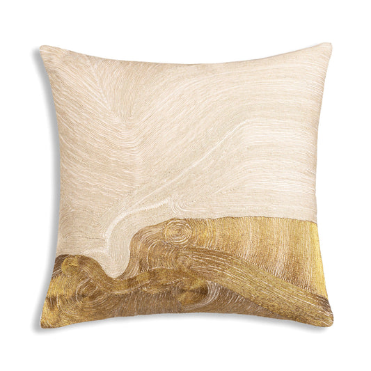 Zer Ivory and Gold Pillow