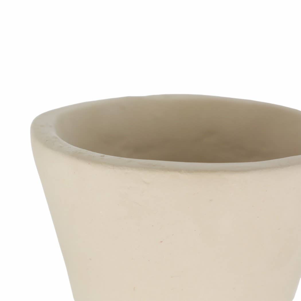 Decorative Vase - Ivory Ceramic Looped Handles, 14 in.