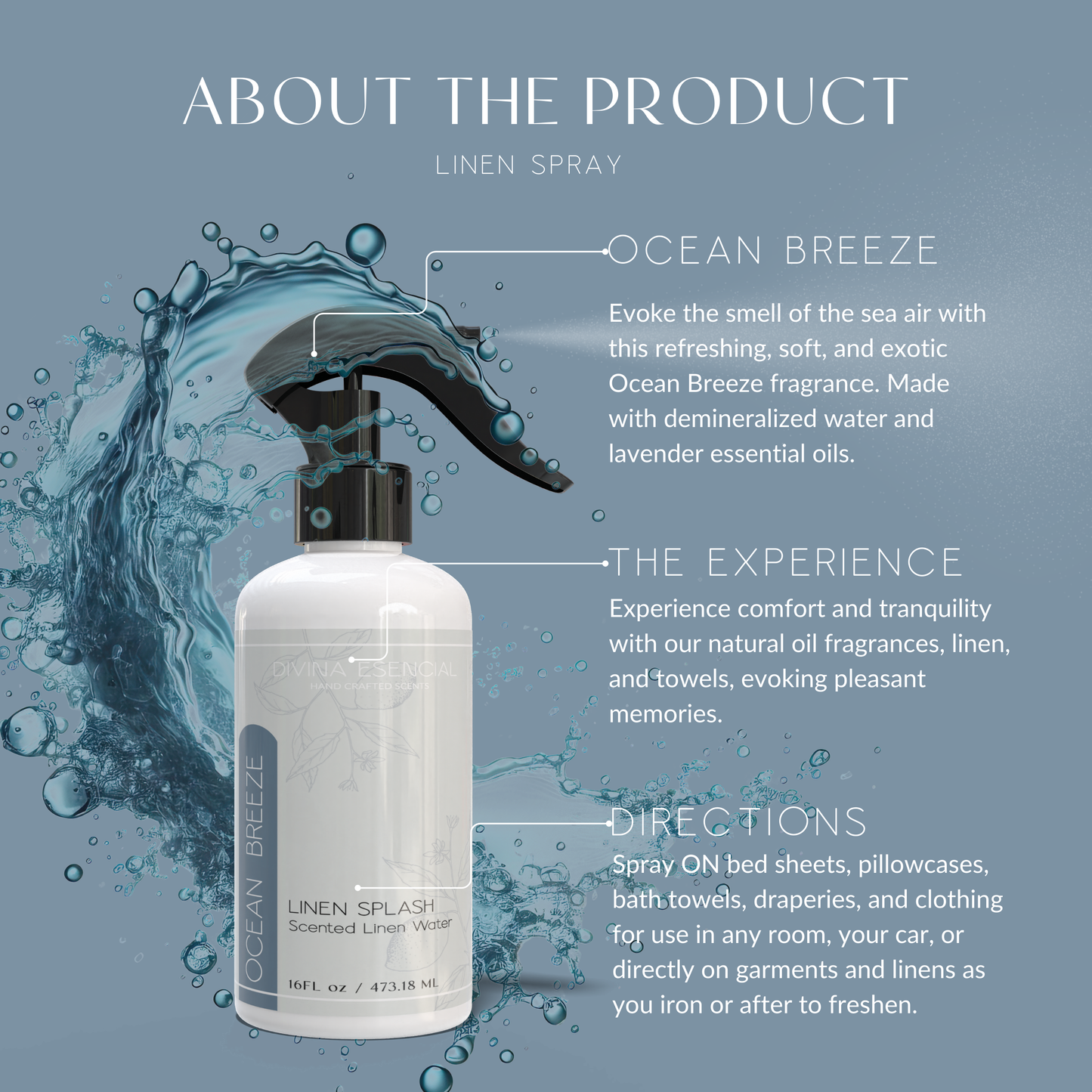 Luxury Linen/Room Sprays for Your Home.: Ocean Breeze