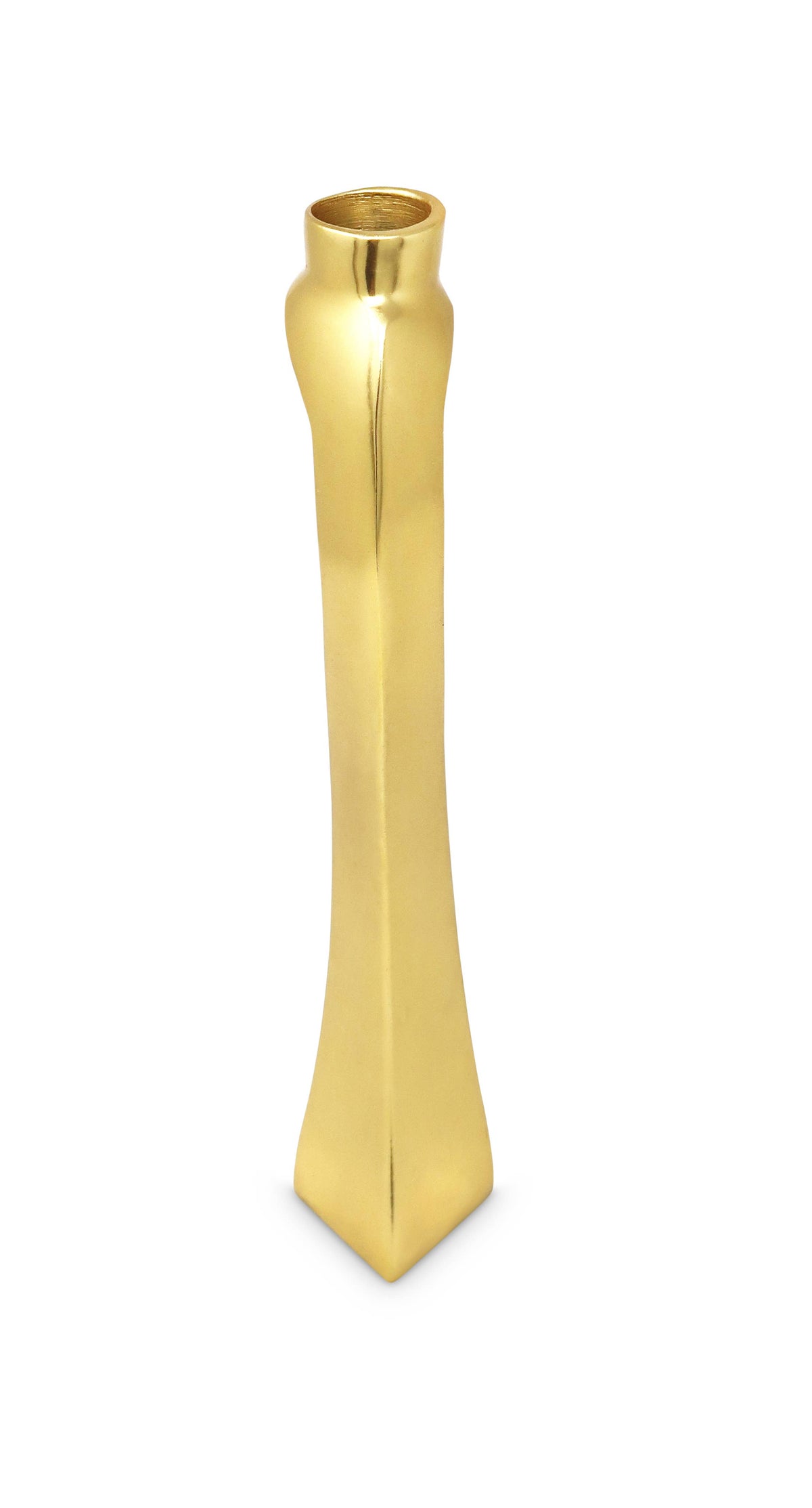 Set of 2 Gold Dimensional Taper Candle Holders