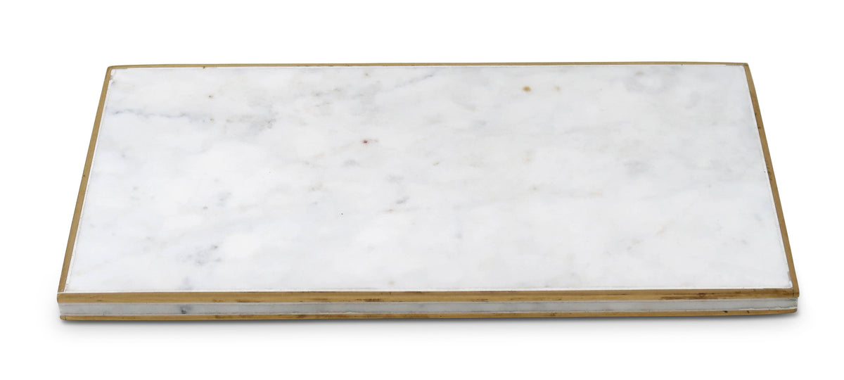 Marble Tray with Gold Trim