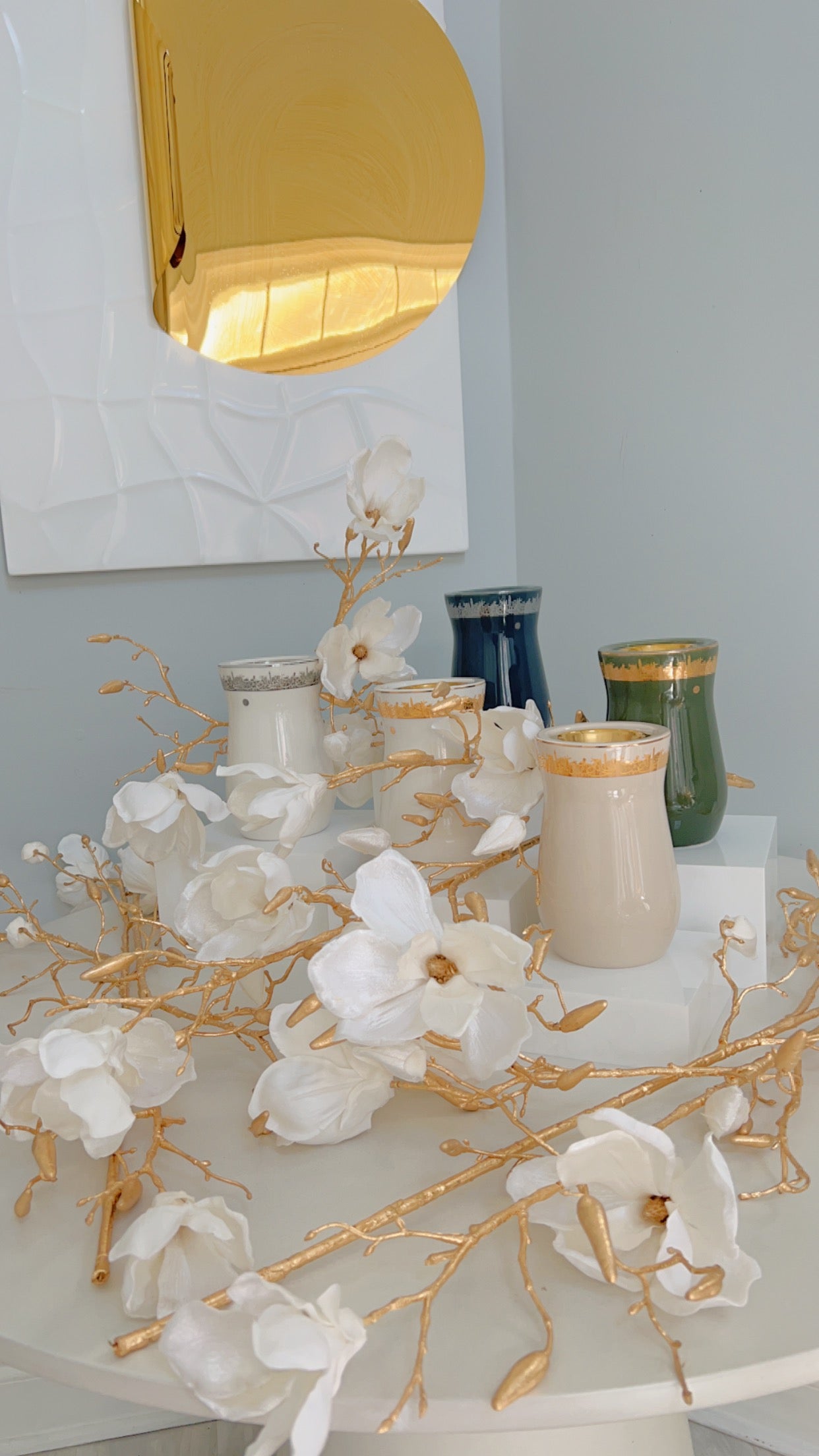 Incense Burner White & Gold