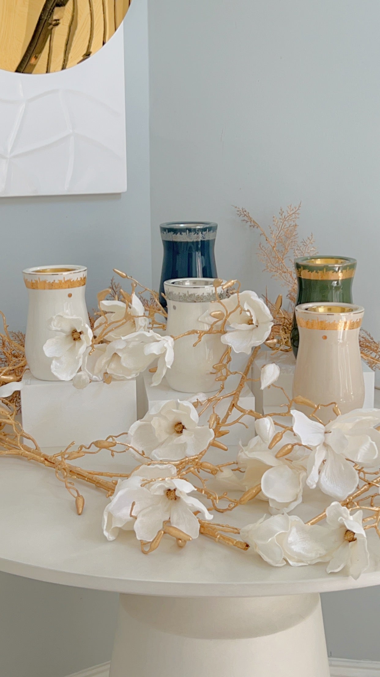 Incense Burner White & Gold