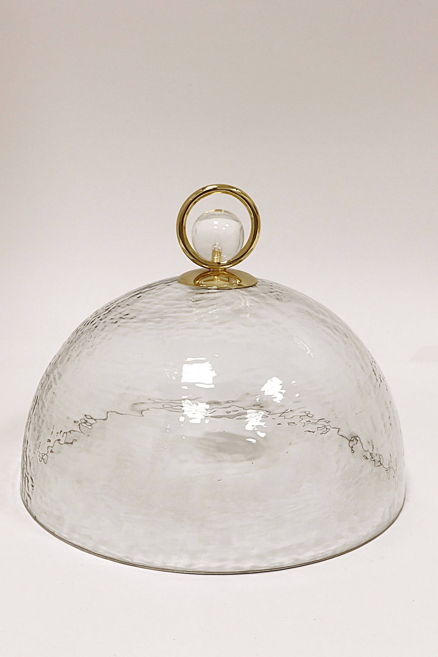 Cake Dome Gold with Clear Ball Knob - 11"