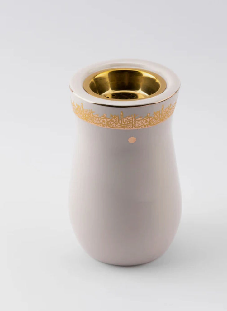 Incense Burner Beige & Gold