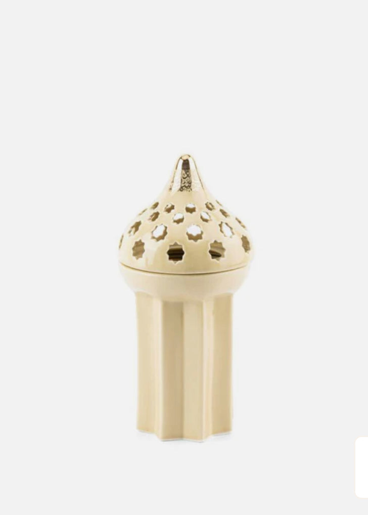 Incense Burner Ivory & Gold