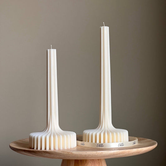 Elegant Stripe Pillar Candle set