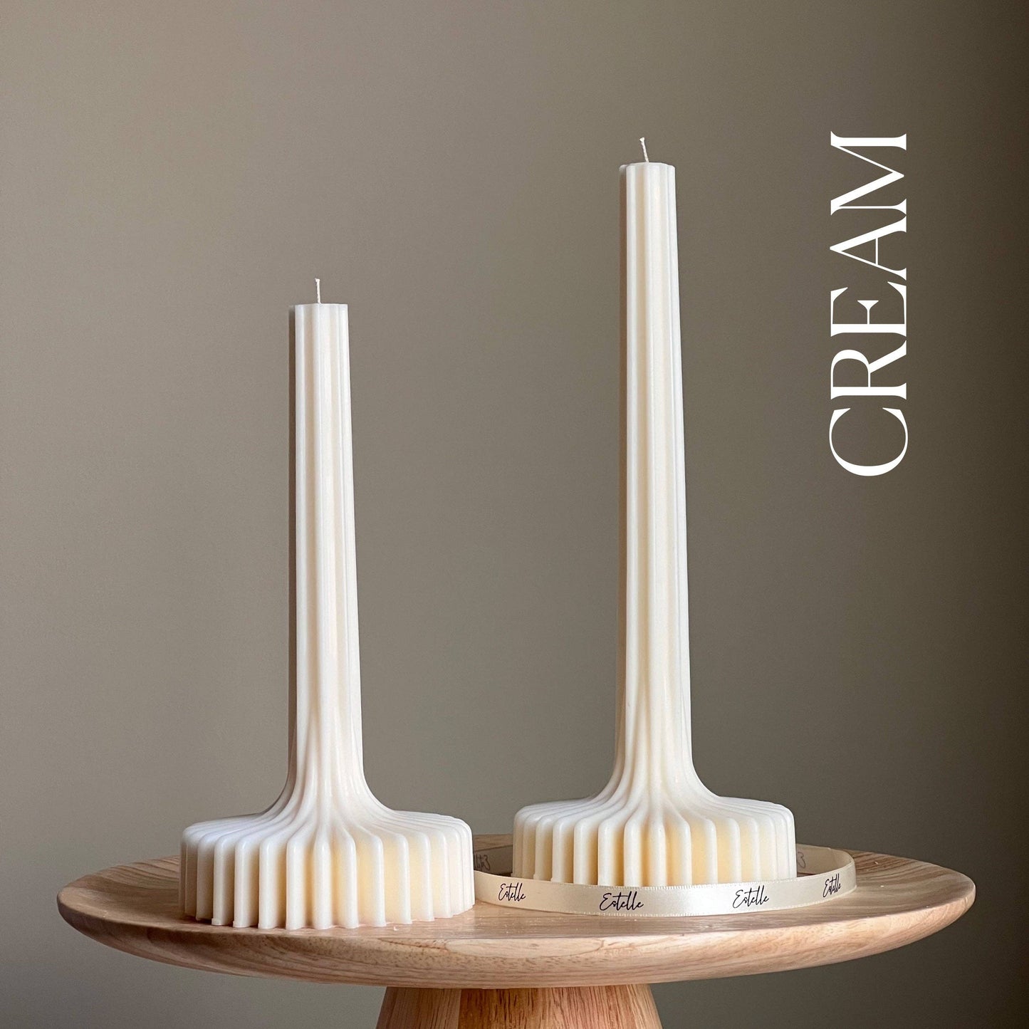 Elegant Stripe Pillar Candle set