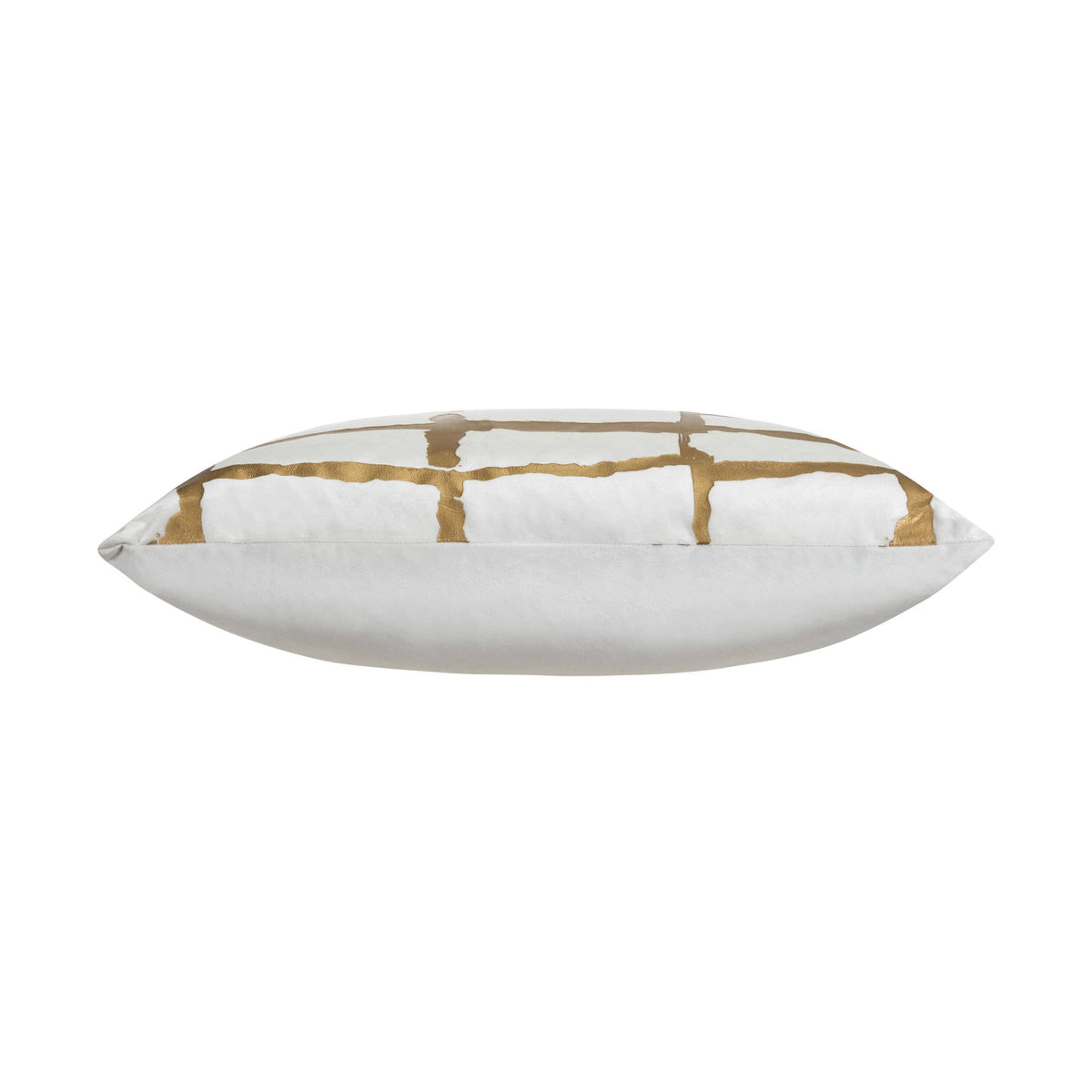 Oslo White Gold Velvet Pillow