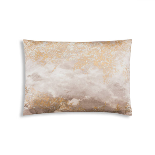 Zen Gold Silver Velvet Printed  Pillow